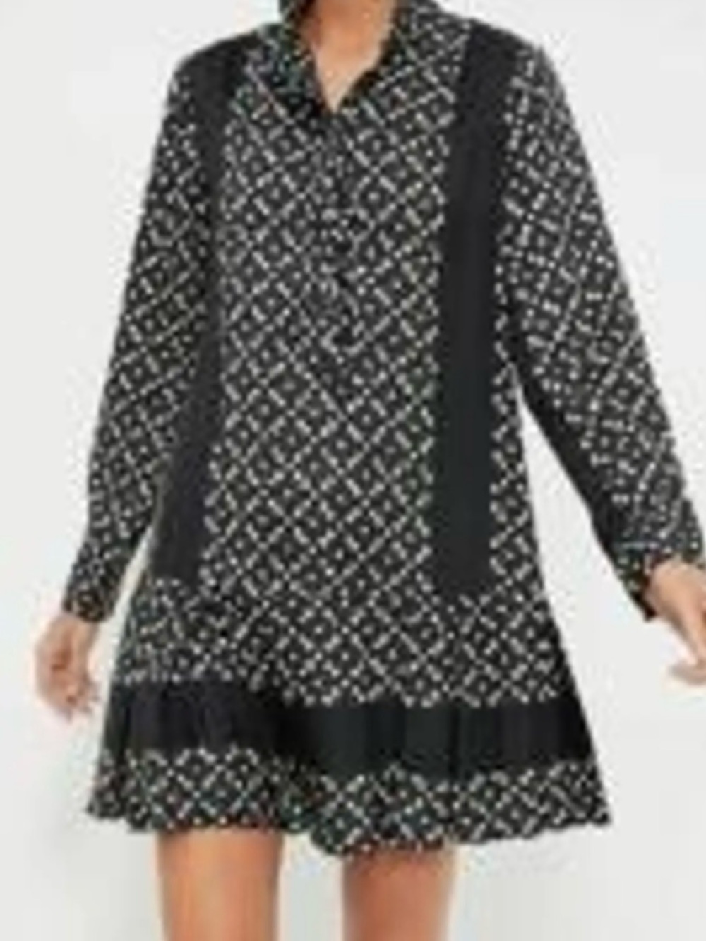 Tuckernuck Black and White Floral Button-Front Dress